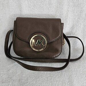 Michael Kors Small Brown Leather Crossbody